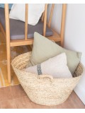 cesta trenzada mimbre - Deco & Living