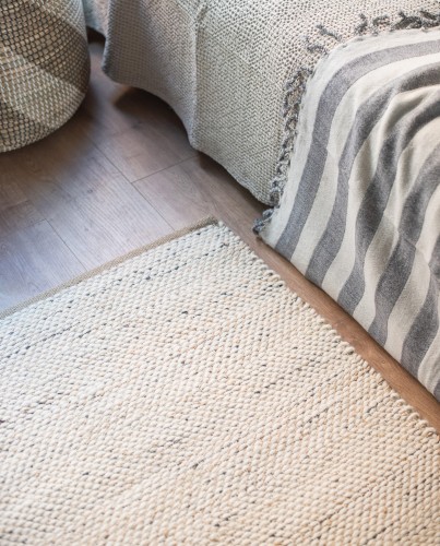 Alfombra beige textura 80x150 - Deco & Living