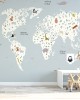 Mural AUTOADHESIVO Mapa del mundo