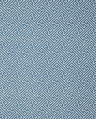 Papel Pintado rafia geométrica azul