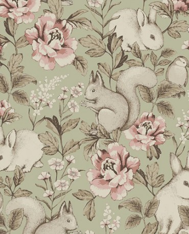 Papel Pintado conejos 4