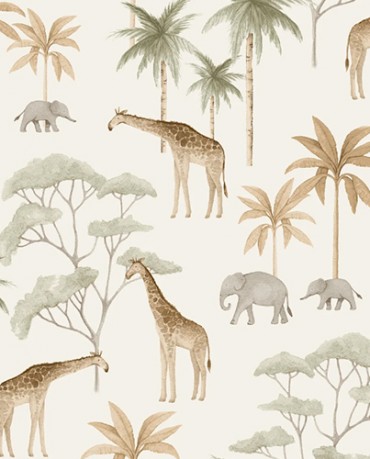 Papel Pintado safari verde
