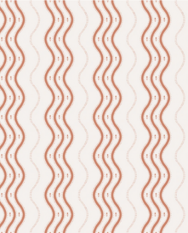 Papel Pintado ondas terracota