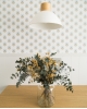 Papel Pintado Flor Milford celeste