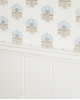 Papel Pintado Flor Milford celeste