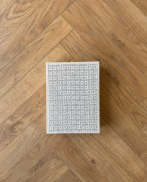 Aplique flor azul etnica