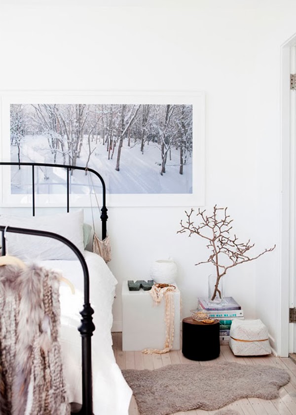 dormitorio estilo nordico invierno